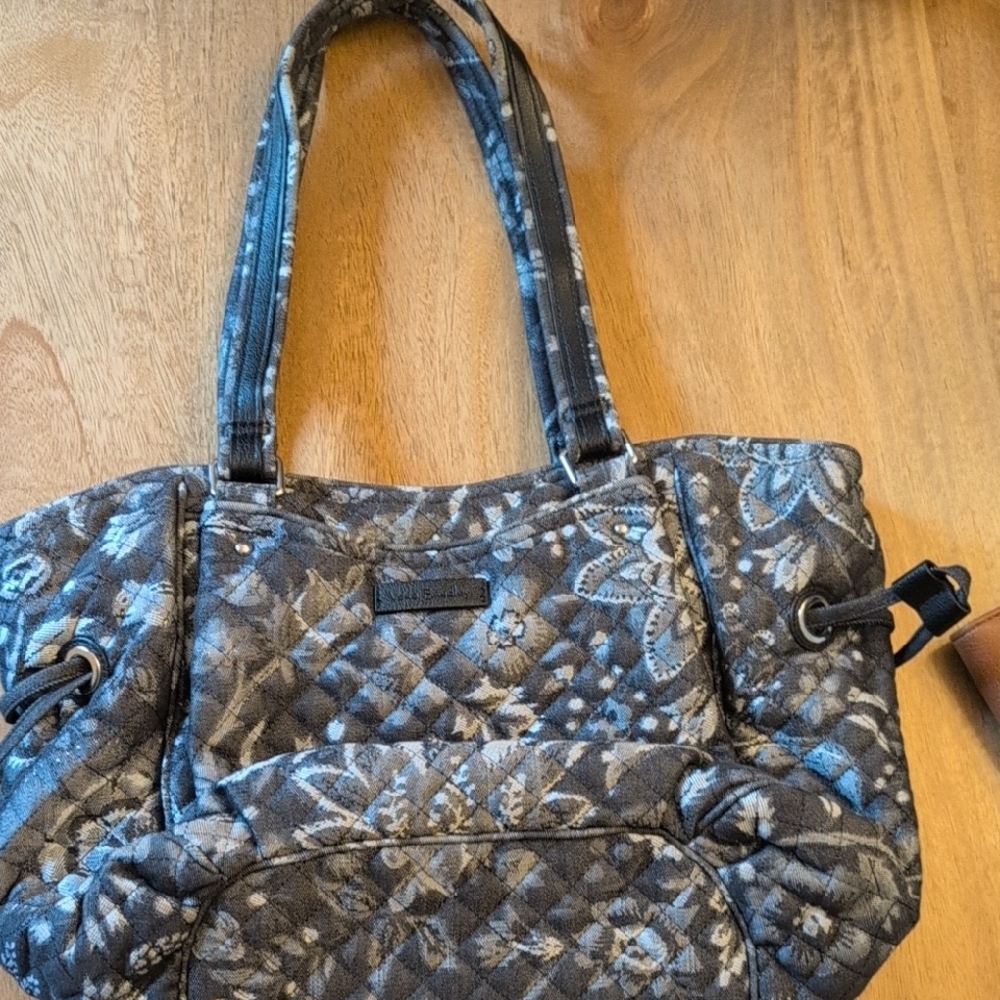 Vera Bradley Gray Quilted Tote with Abstract Design